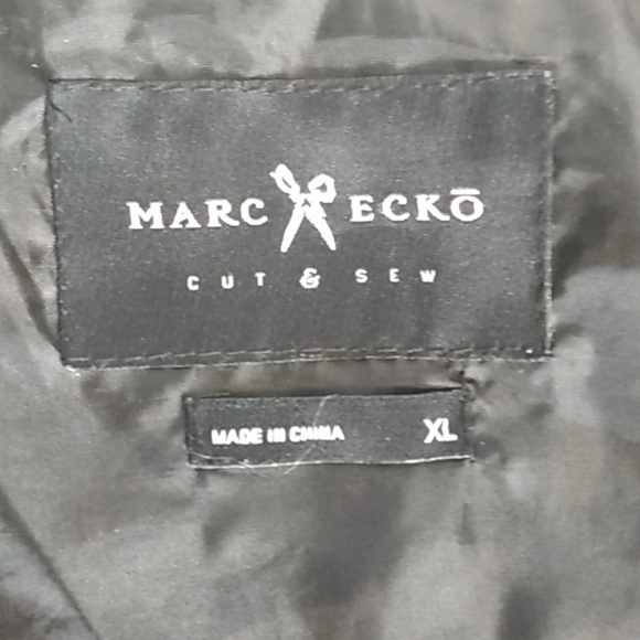 Marc Ecko Cut & Sew Men's Bomber Jacket size XL Black - Picture 8 of 10